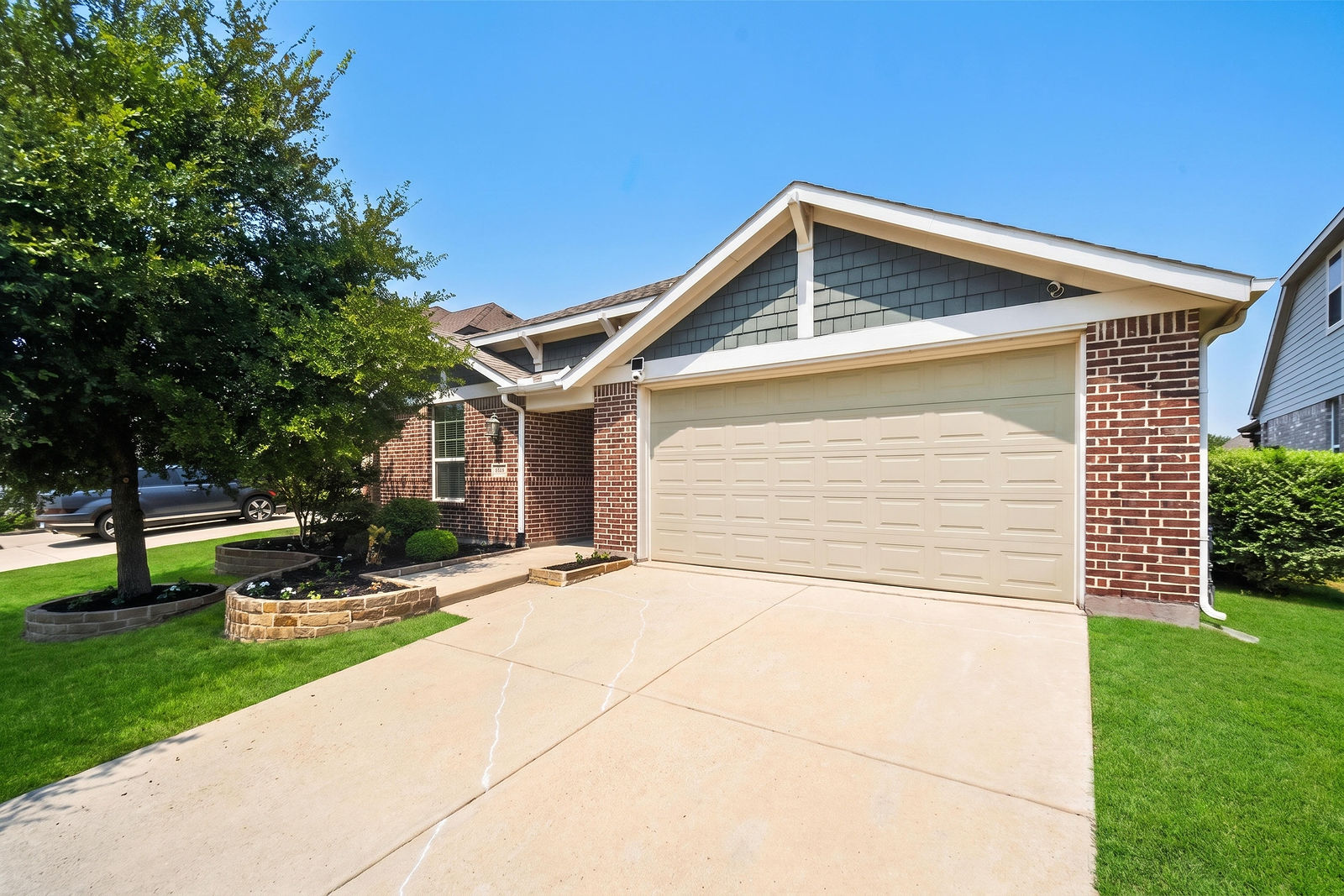 Driveway and garage