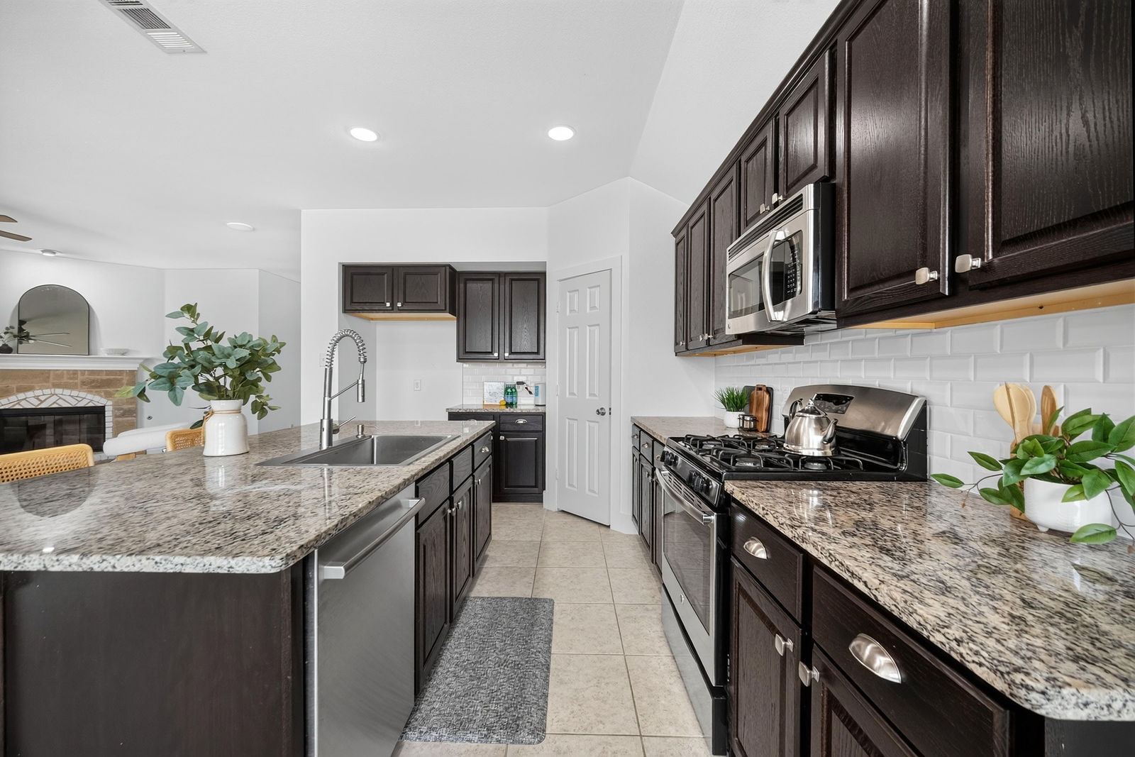 Gas range and stainless appliances
