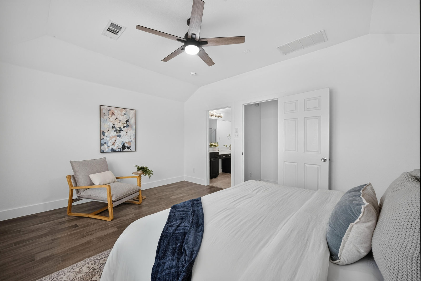 Primary bedroom toward ensuite