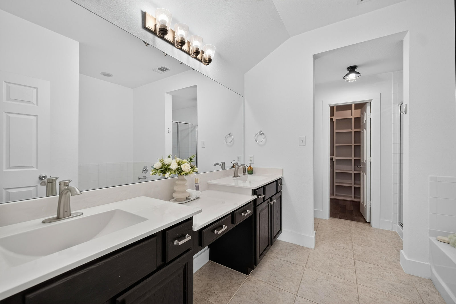 Primary bath double vanity