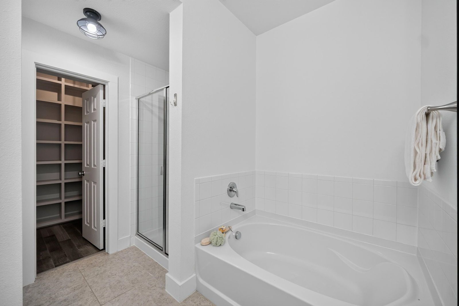 Garden tub and separate shower